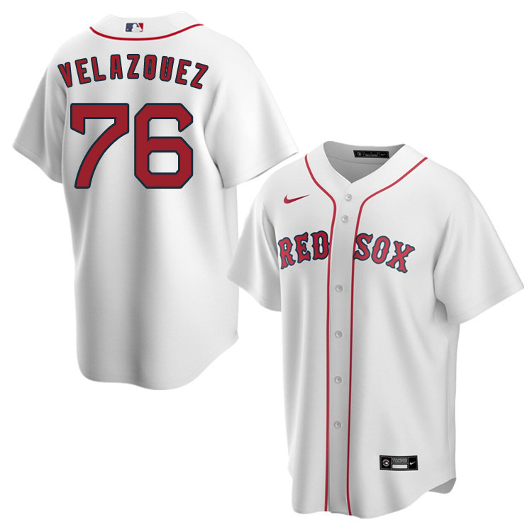 Nike Men #76 Hector Velazquez Boston Red Sox Baseball Jerseys Sale-White